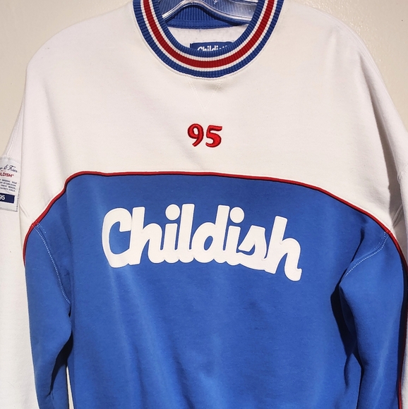 CHILDISH SZ M UNISEX LN RETRO CHICKEN SHOP INSPIRED SWEATSHIRT EMBROIDERED LN - Picture 1 of 10